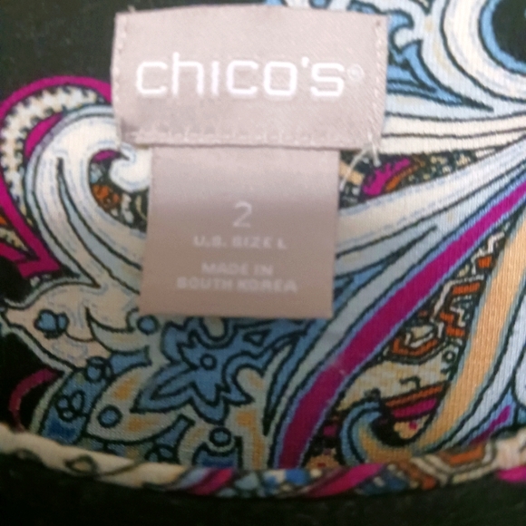 Chico's Blouse Size 2 Multi-Colored - Picture 4 of 4